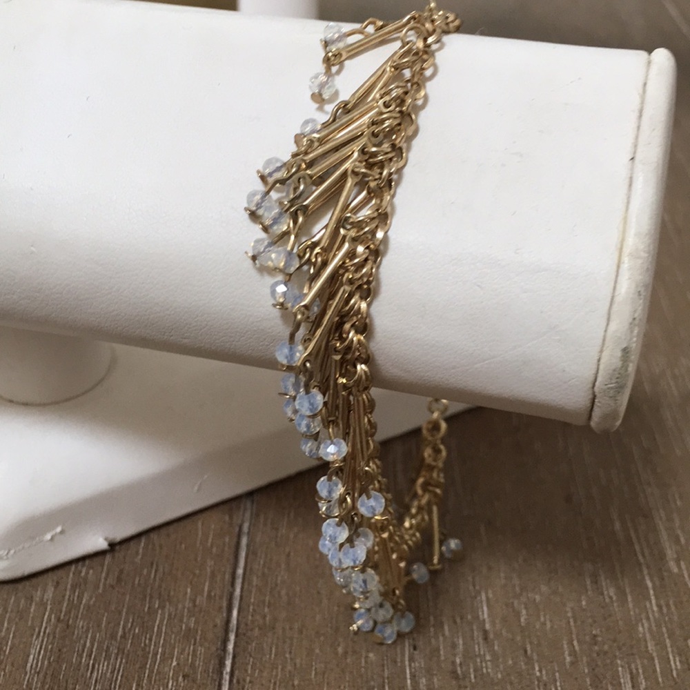 Gold bracelet with beads
